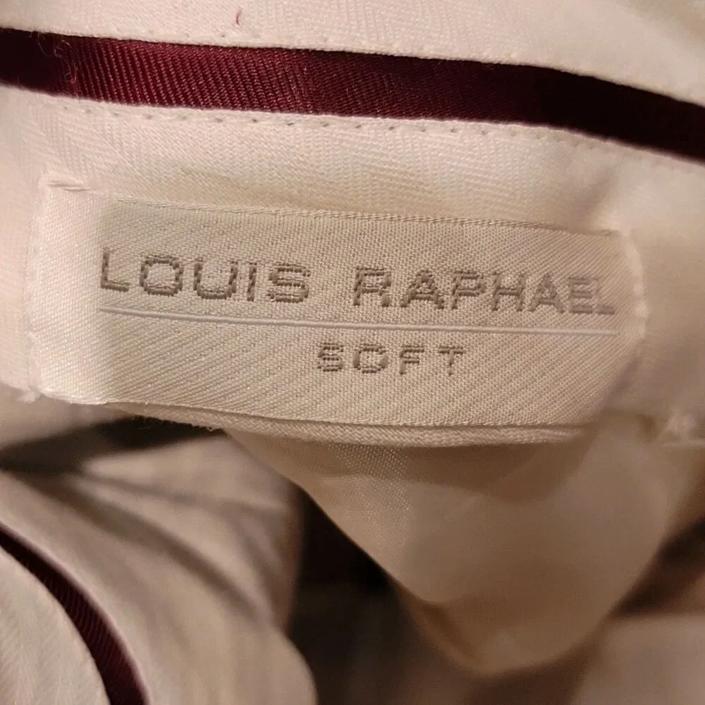 Louis Raphael Soft Men's 36x32 Linen Blend Dress Pants Pleated Cuffed